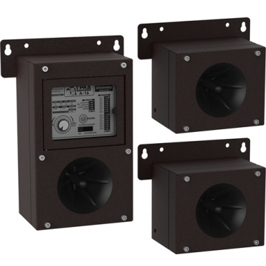 Комплект отпугивателя птиц "Град А-16 PRO" с 2 внешними динамиками на 30 м